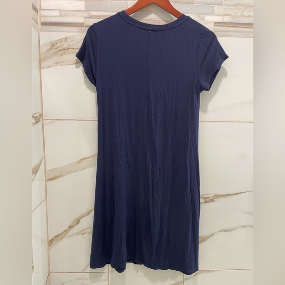Market & Spruce Navy Short Sleeve Pocket T-Shirt Dress | Size M - Picture 7 of 9
